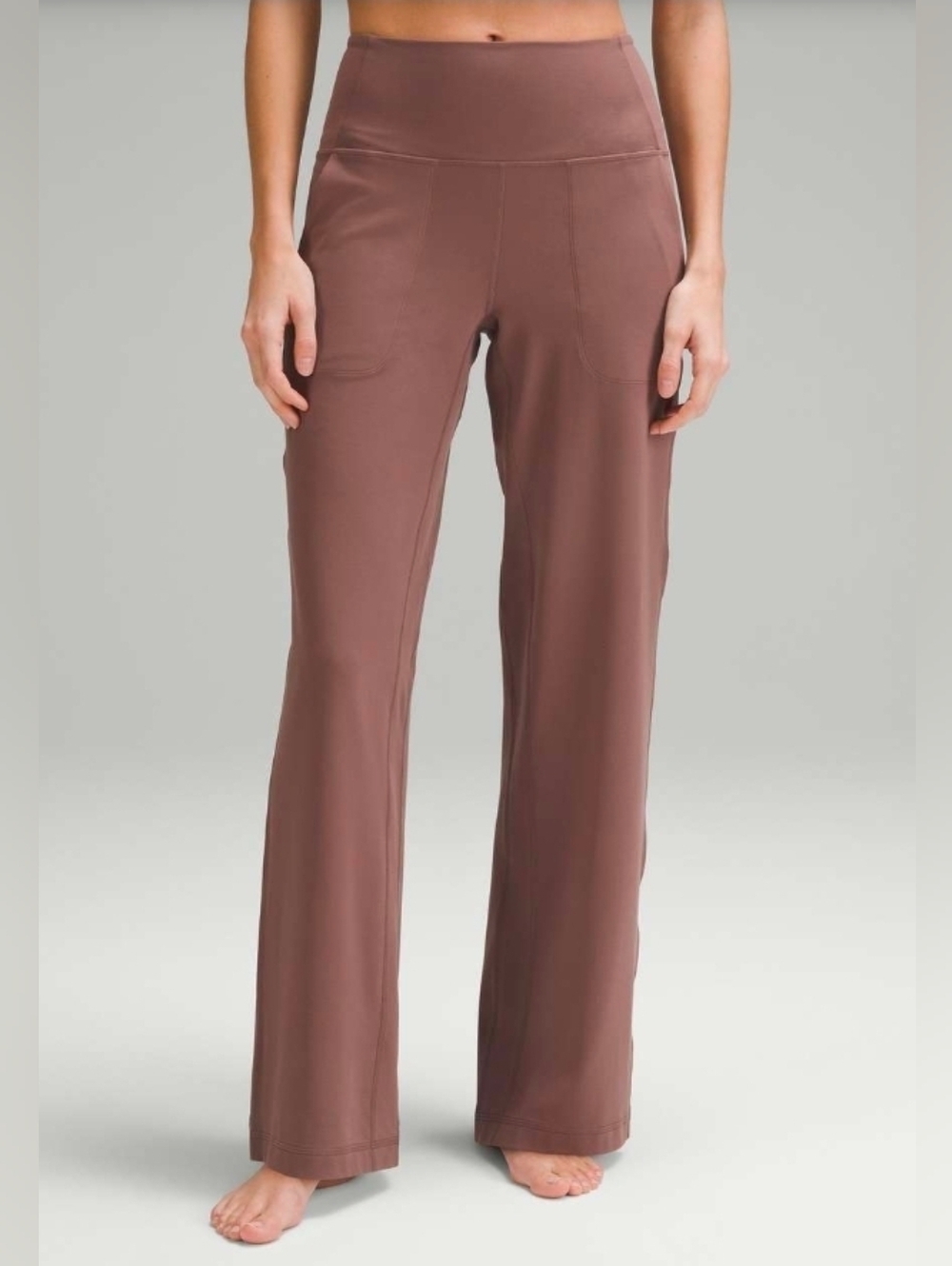 Lululemon Align Wide Leg Pants 31” Dark Oxide High Rise Nulu Size 4